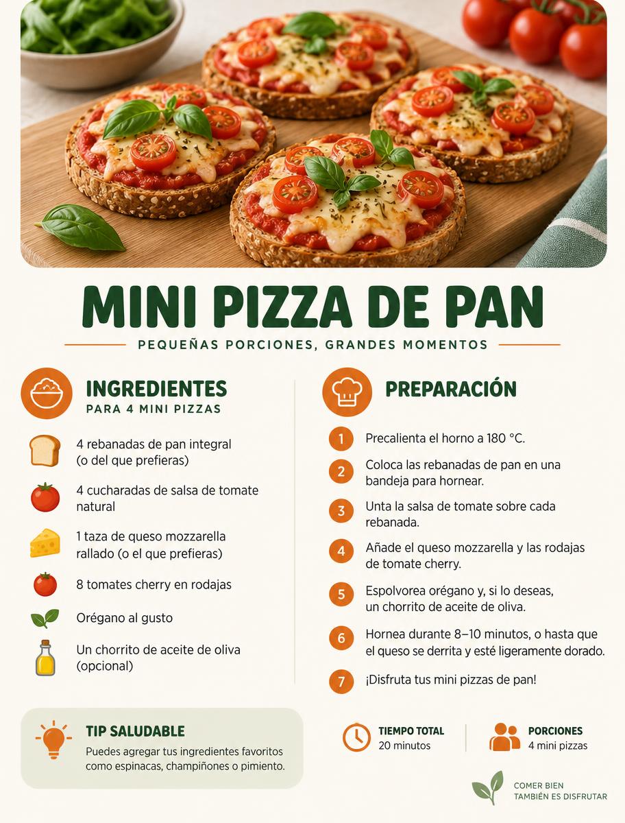 Página de receta de la Guía Merienda Feliz 2